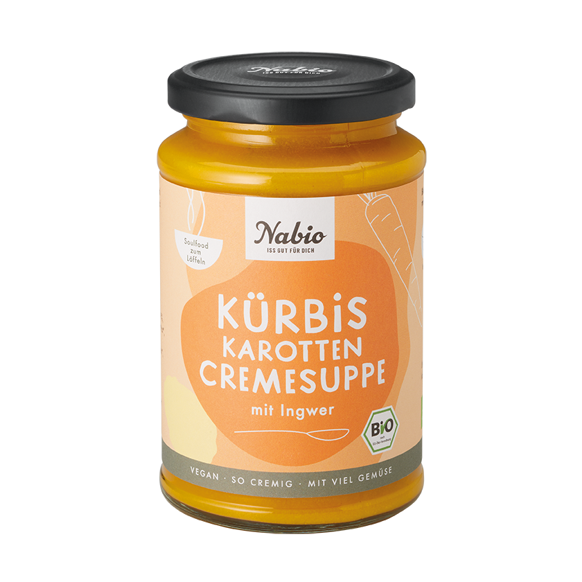 Nabio Kürbis Karotten Cremesuppe