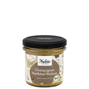 Champignon Hartkäse Walnuss Vorderseite