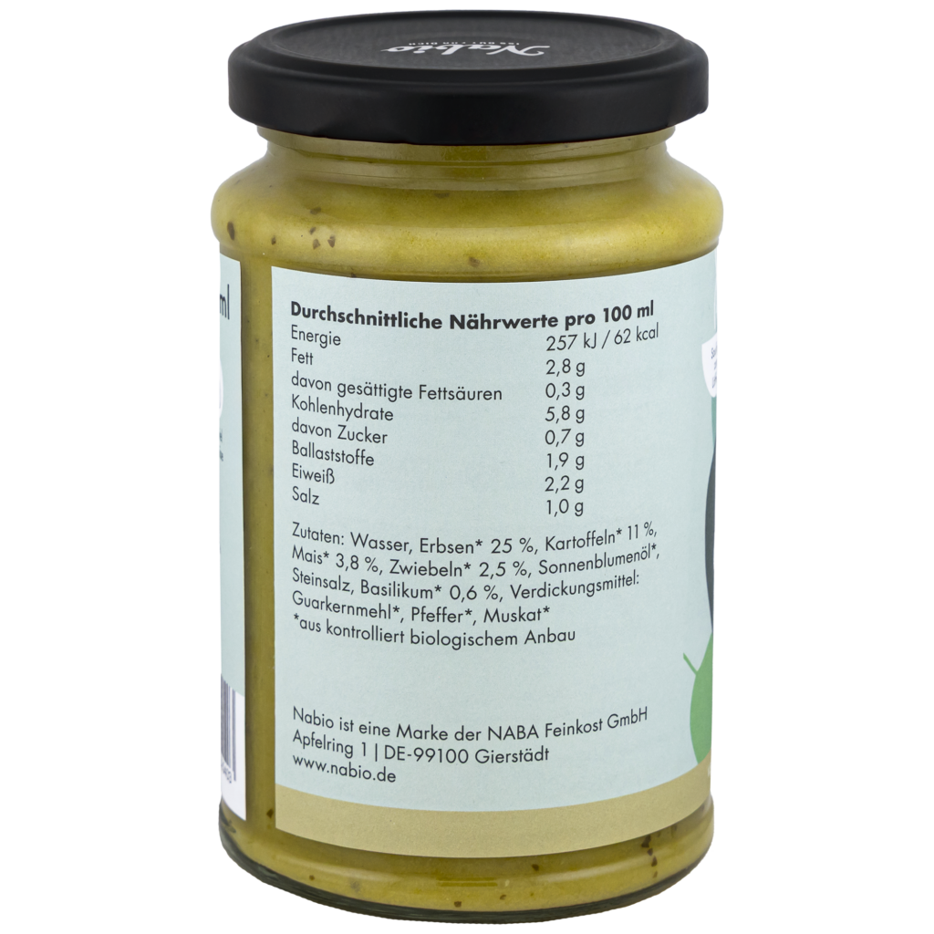 Erbsen Cremesuppe Rückseite