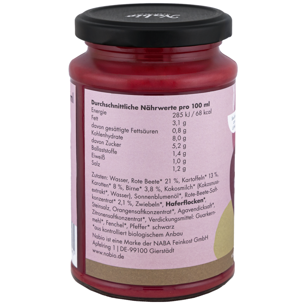 Rote Beete Cremesuppe Rückseite