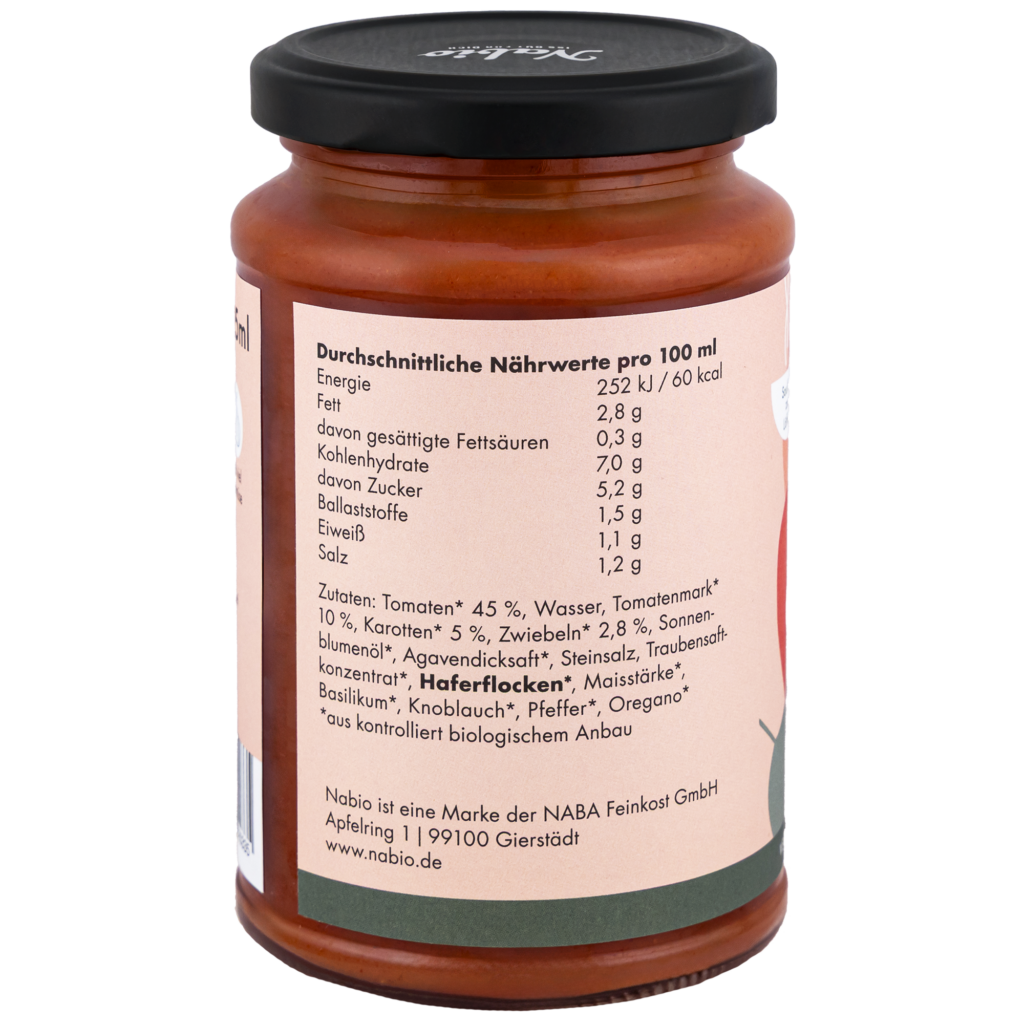 Tomaten Cremesuppe Rückseite